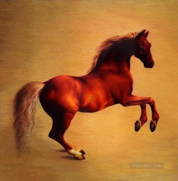 de pie caballo rojo yegua animal clásico Pinturas al óleo